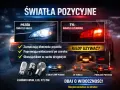 Światła postojowe: białe z przodu, czerwone z tyłu. Zwiększają widoczność w nocy i w tunelu. Bezpieczeństwo na drodze.