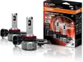 Dwa nowoczesne światła przeciwmgielne przednie LED OSRAM Night Breaker LED Smart ECE w opakowaniu.