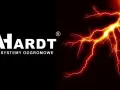 Logo HARDT SYSTEMY ODGROMOWE obok błyskawicy symbolizującej ochronę przed wyładowaniami. Złącze kontrolne uziemienia.