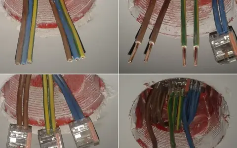 Instalacja elektryczna: jak podłączyć gniazdko w starej instalacji. Widać przygotowane przewody w puszce instalacyjnej.