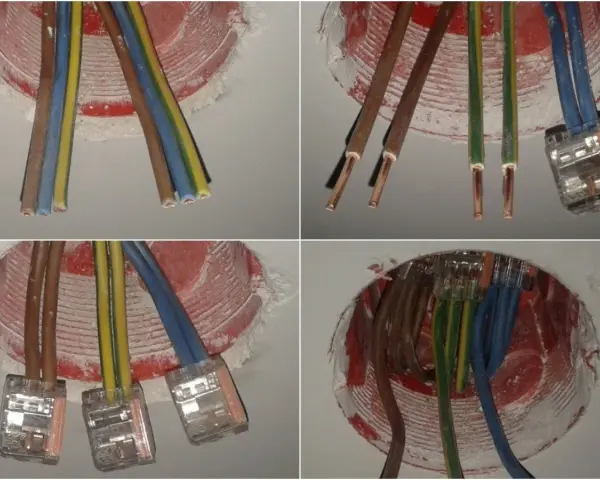 Instalacja elektryczna: jak podłączyć gniazdko w starej instalacji. Widać przygotowane przewody w puszce instalacyjnej.