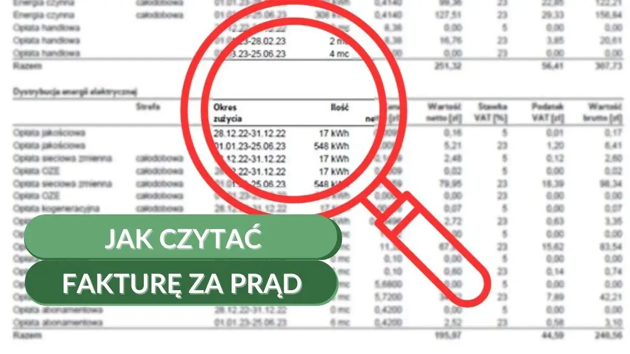 Zdjęcie Jak czytać rachunek za prąd Enea z fotowoltaiką i uniknąć błędów