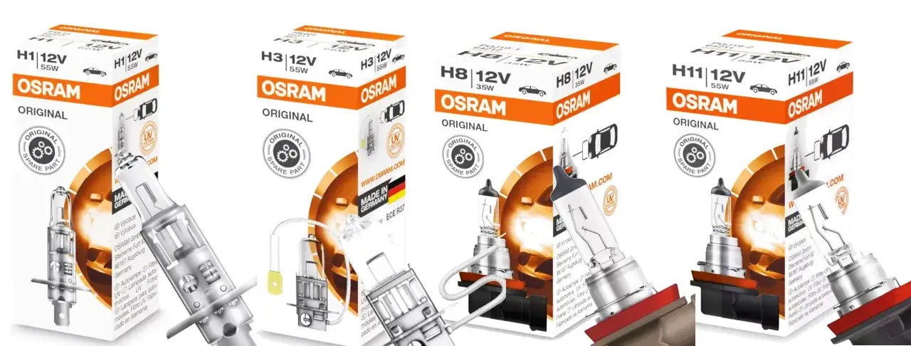 Zestaw żarówek samochodowych OSRAM, idealnych do świateł przeciwmgielnych.